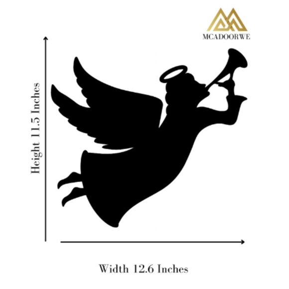 Christmas Angel Window Cling Decal silhouette Set:Reusable+ Durable - Picture 5 of 5